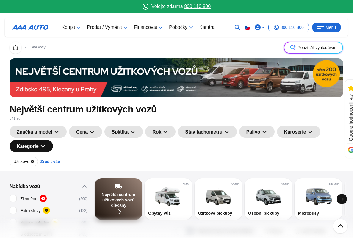 AAA AUTO Užitkové vozy