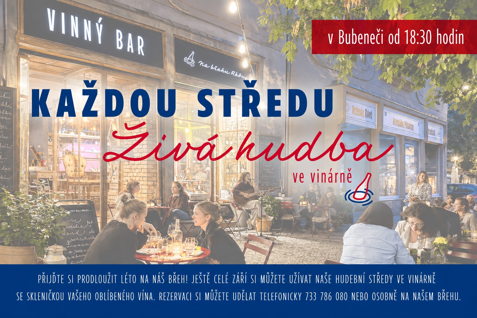 Živá hudba ve vinárně