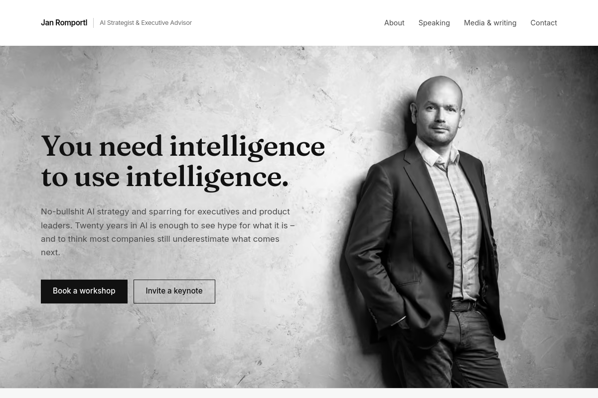 AI Consultant Jan Romportl