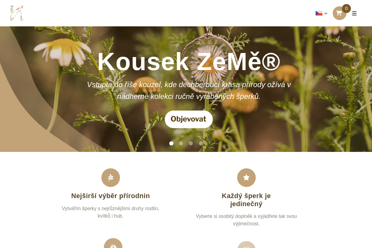 On-line prodej ručně vyráběných šperků