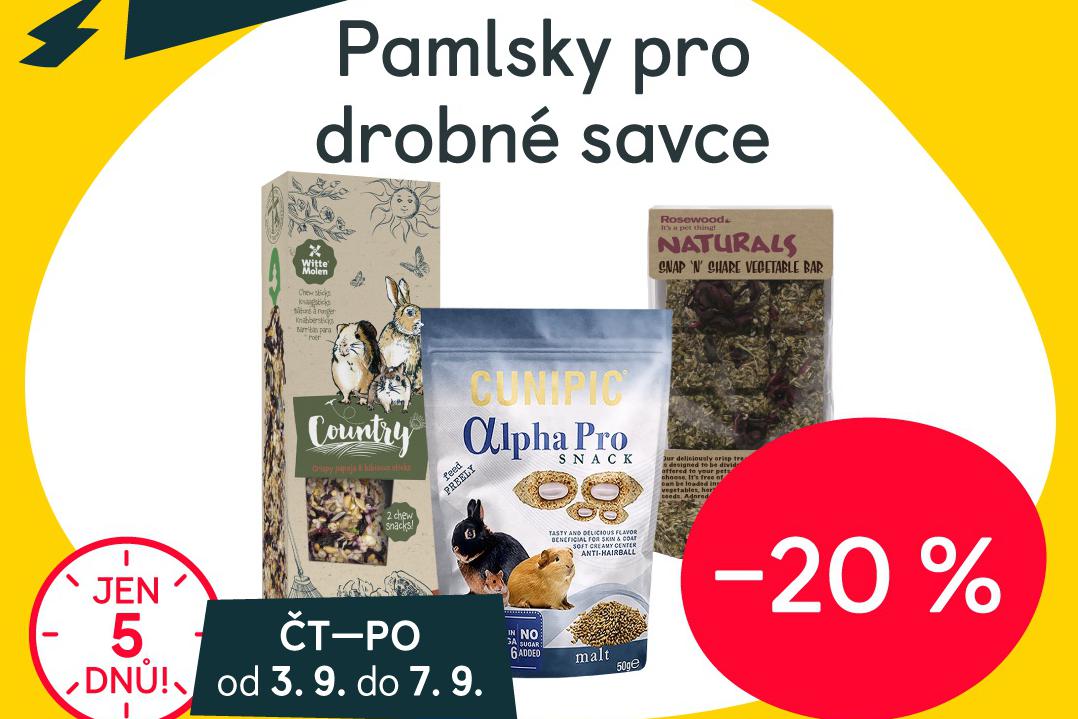 SLEVA 20 % na pamlsky pro hlodavce