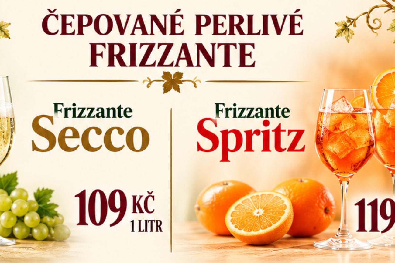 ČEPOVANÉ PERLIVÉ FRIZZANTE SECCO A SPRITZ