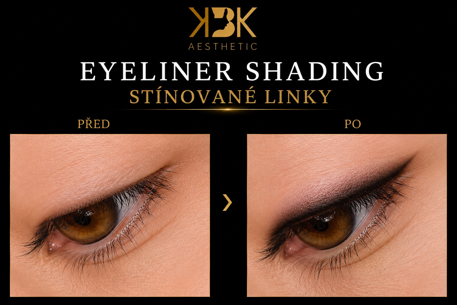 Eyeliner shading/ Stínované linky
