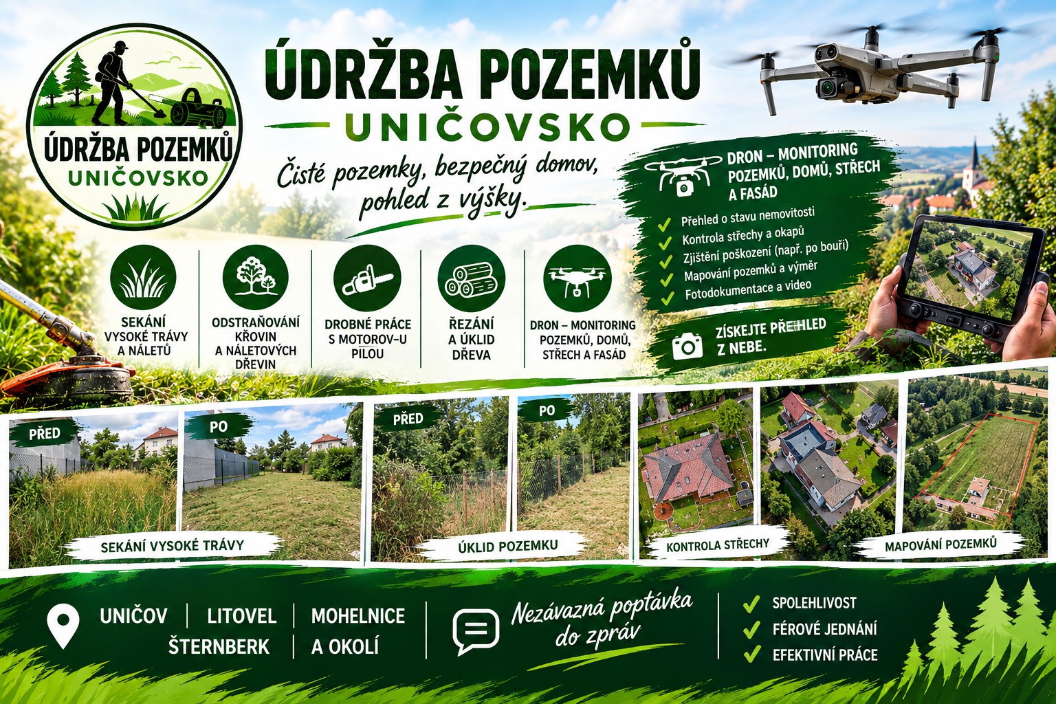Údržba pozemků Uničovsko