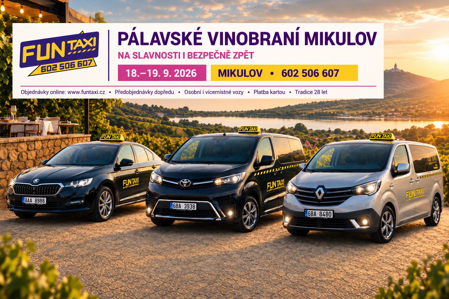 Taxi Pálavské vinobraní Mikulov 2026