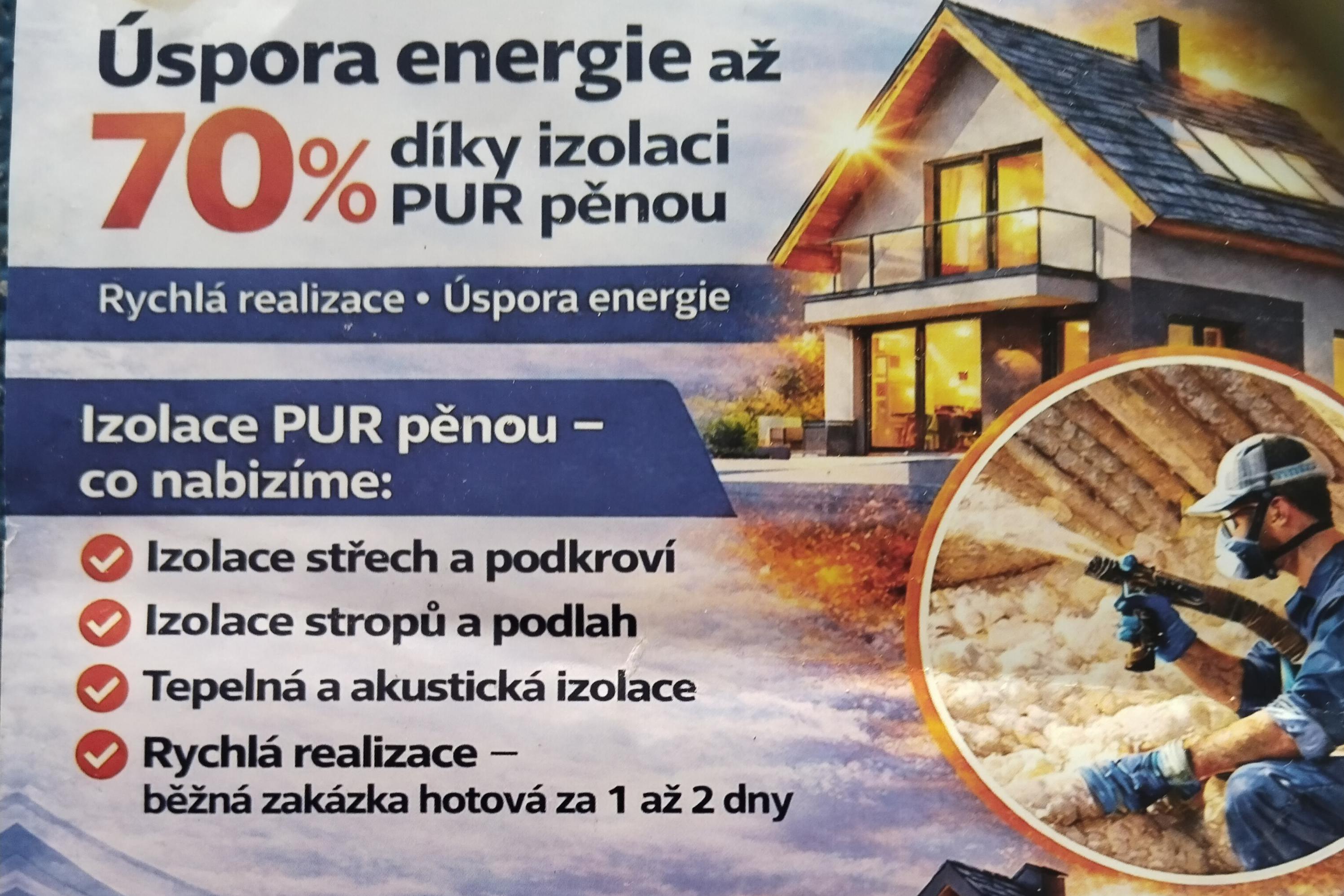 Dokonalá tepelná izolace stříkanou PUR pěnou