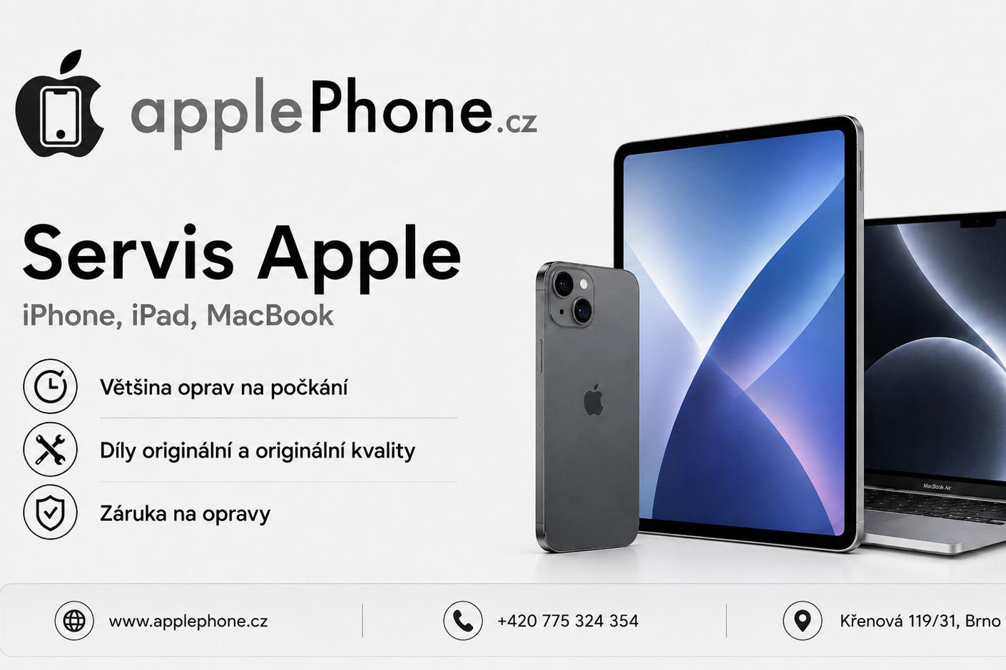 Rychlý a kvalitní servis iPhone, iPad a Macbook