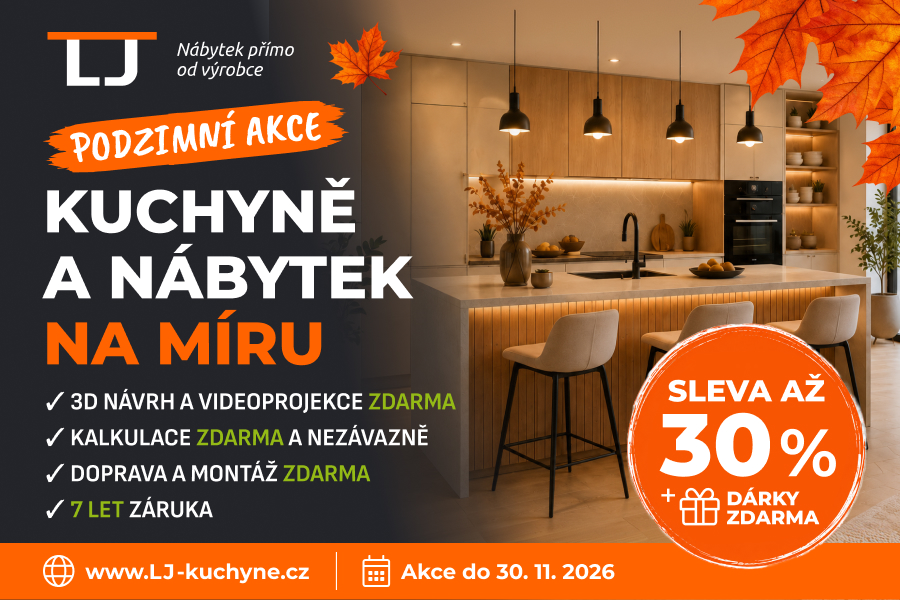 Podzimní slevy na kuchyně na míru až 30% + dárky !