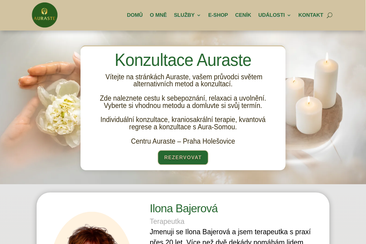Terapie Auraste - Ilona Bajerová