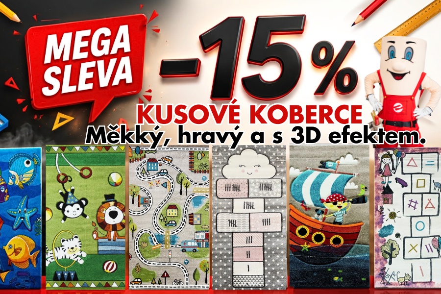 Originální dětské koberce se slevou 15 %