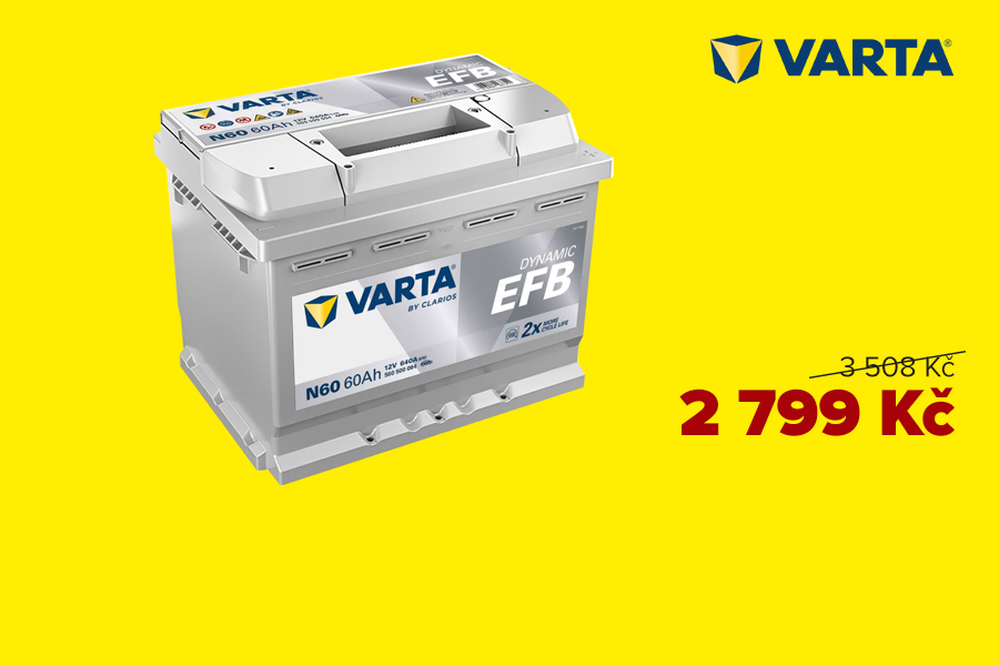 Autobaterie VARTA, 60 Ah, 12 V