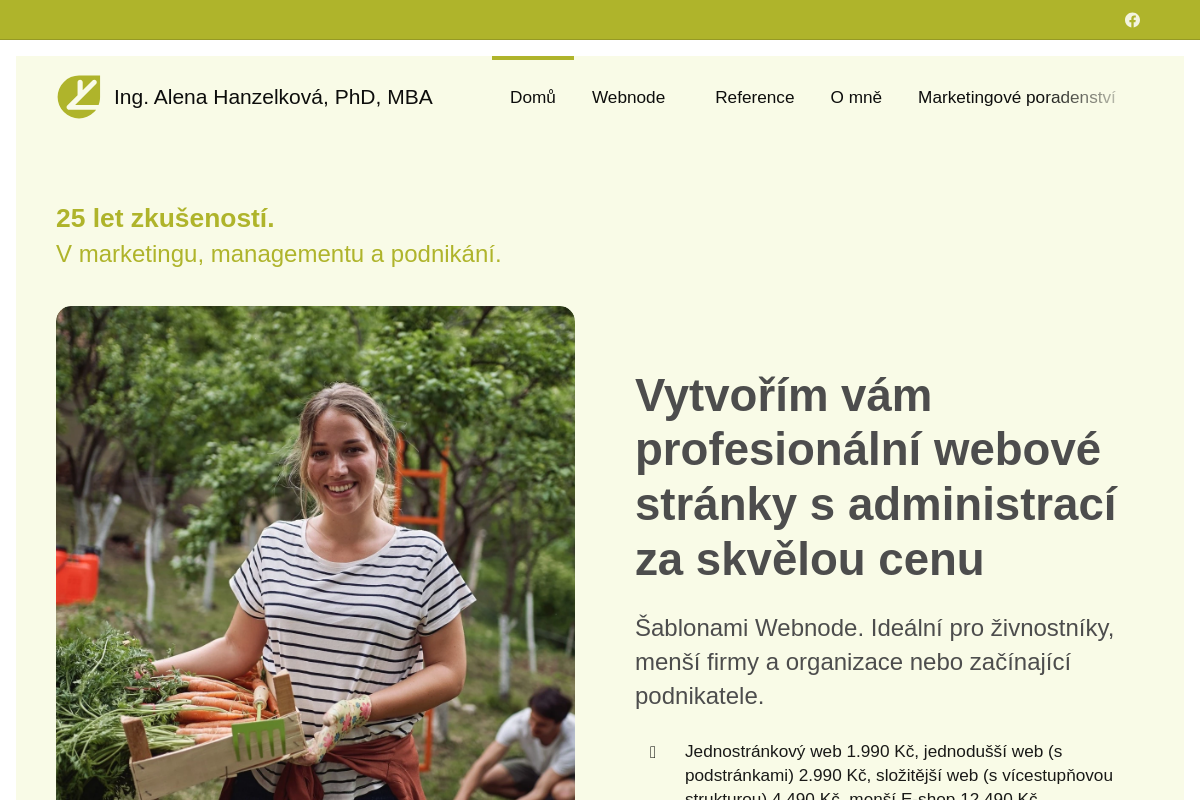 Ing. Alena Hanzelková - webdesign
