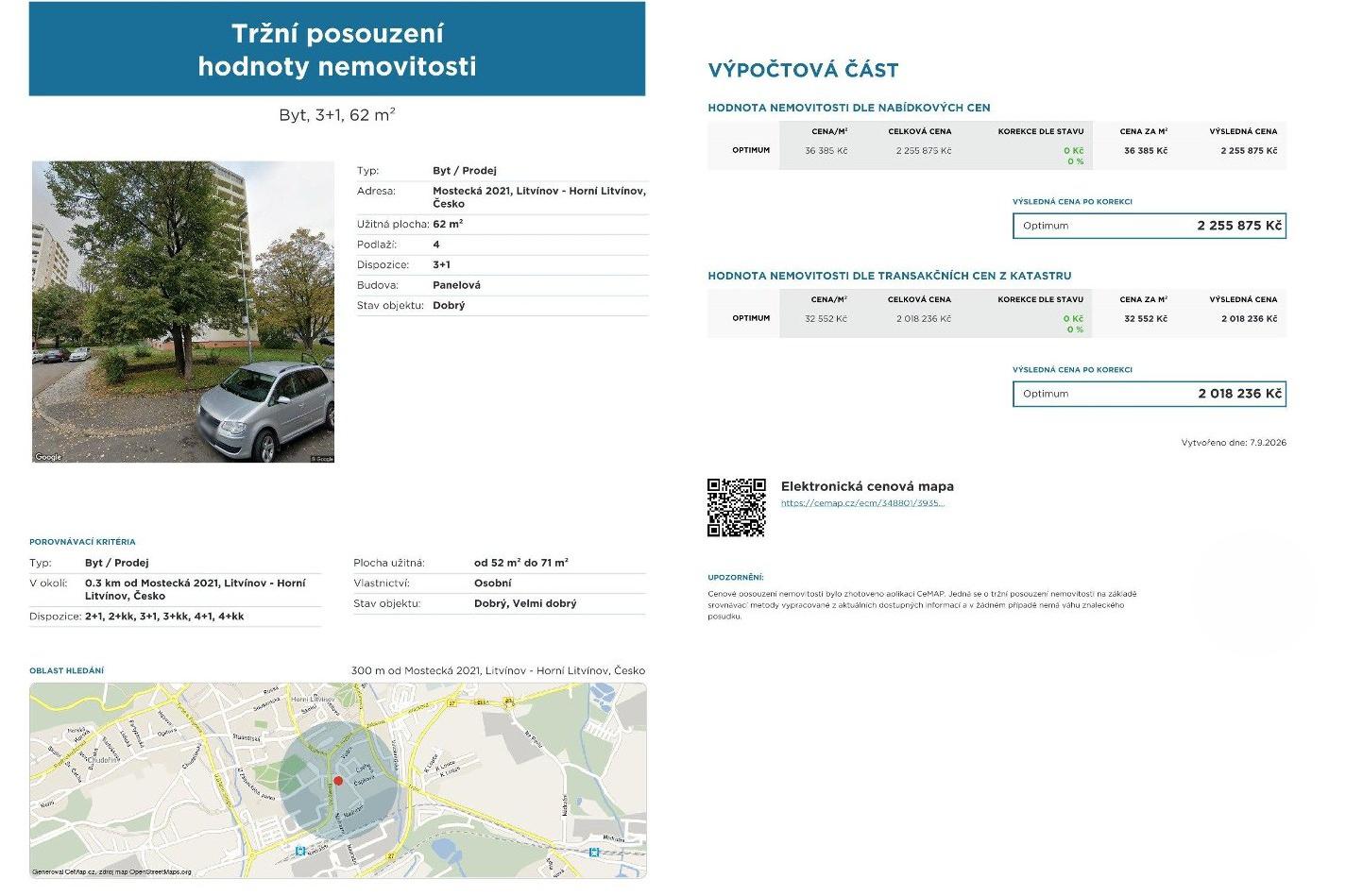 Online odhad nemovitosti