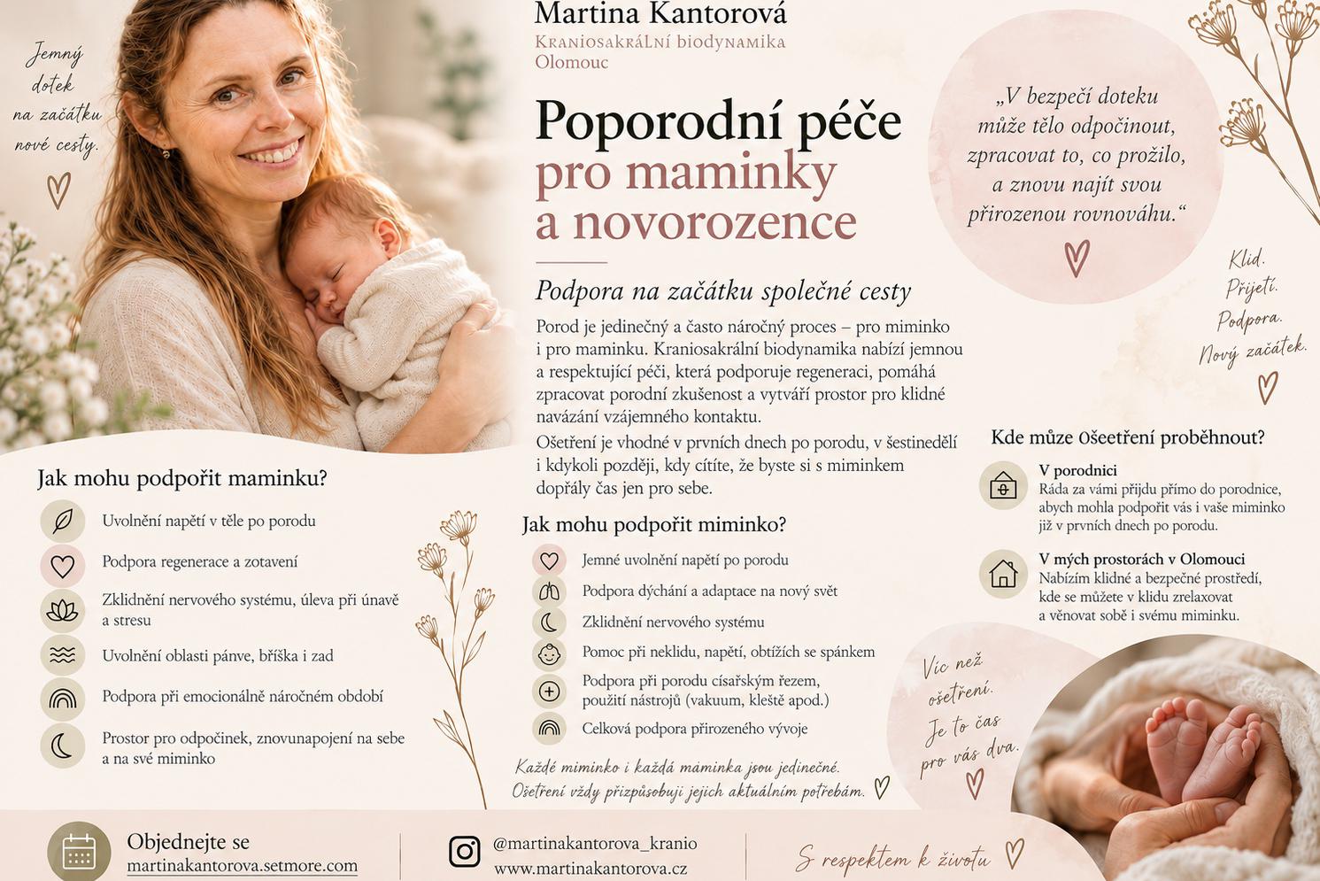 Poporodní péče pro maminky a novorozence