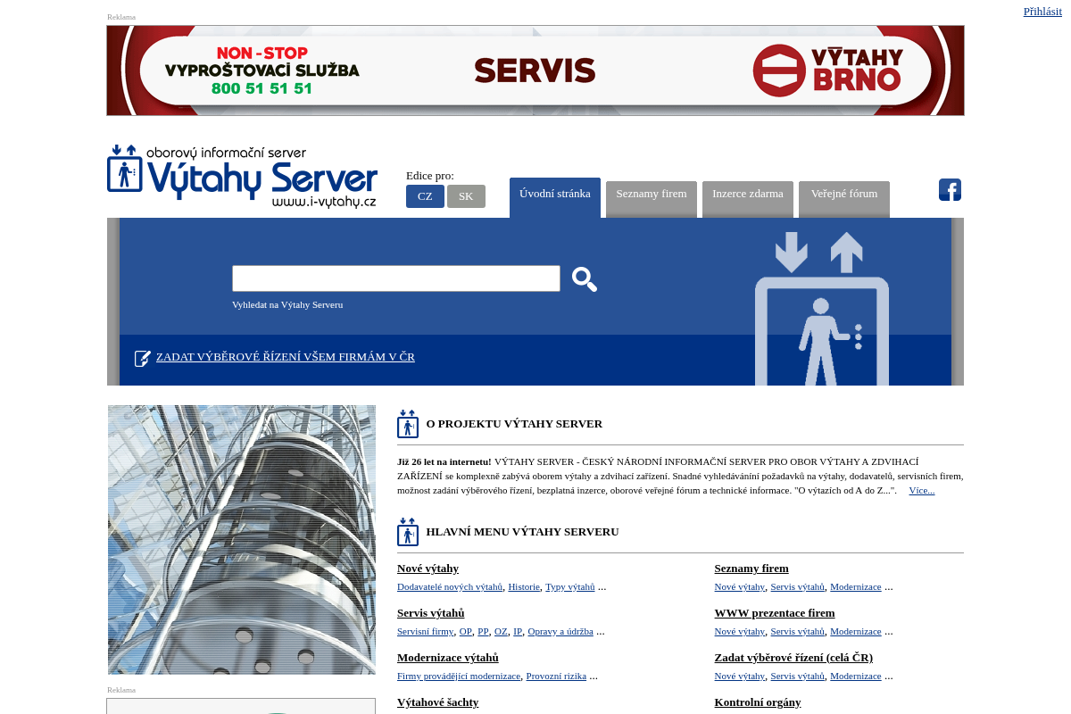 Výtahy Server