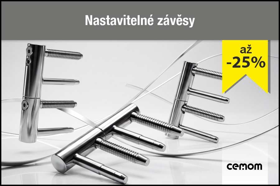 Nastavitelné závěsy Cemom v akční ceně