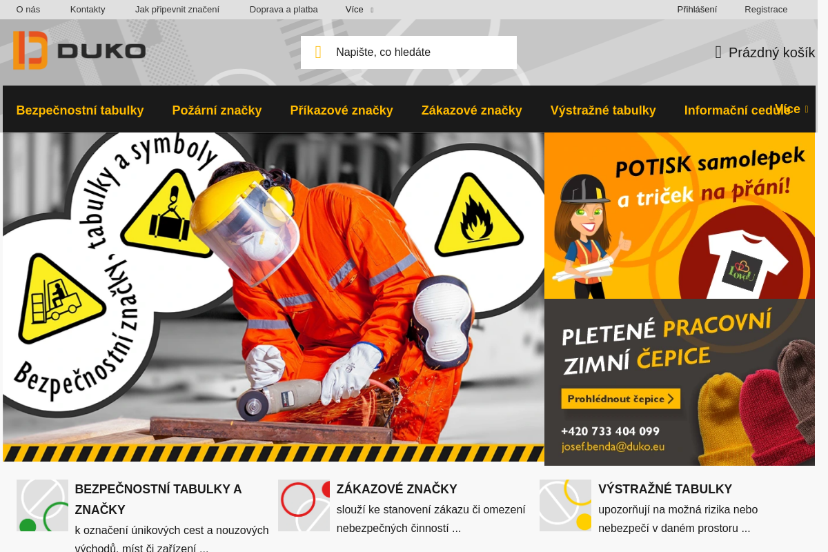 Bezpečnostní značení | Dukoshop.cz