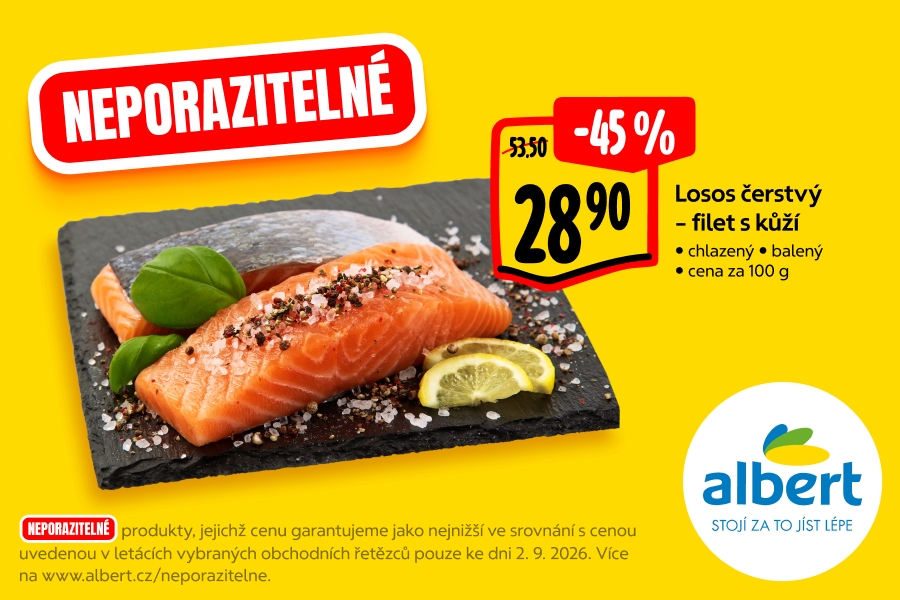Losos čerstvý - filet s kůží
