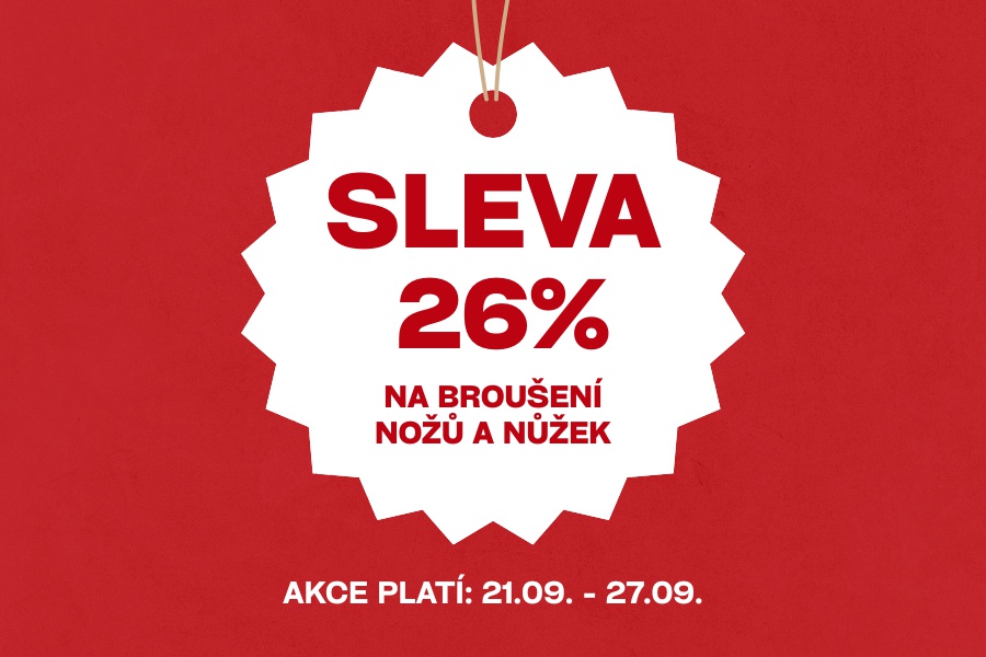 Sleva na broušení nožů a nůžek