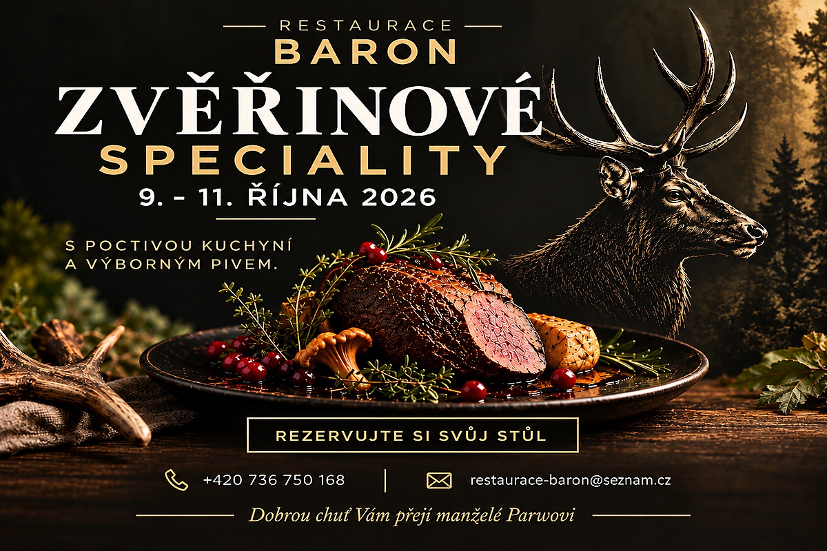 Zvěřinové speciality v Restauraci Baron