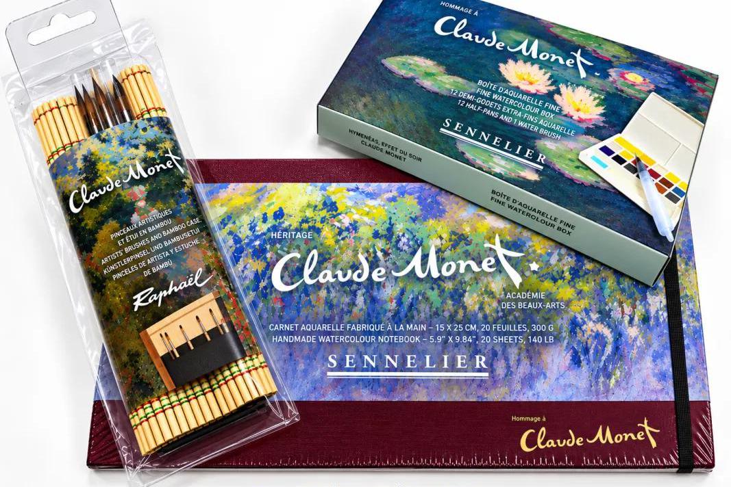 Sada Akvarel Claud Monet Sennelier - blok, štětce,