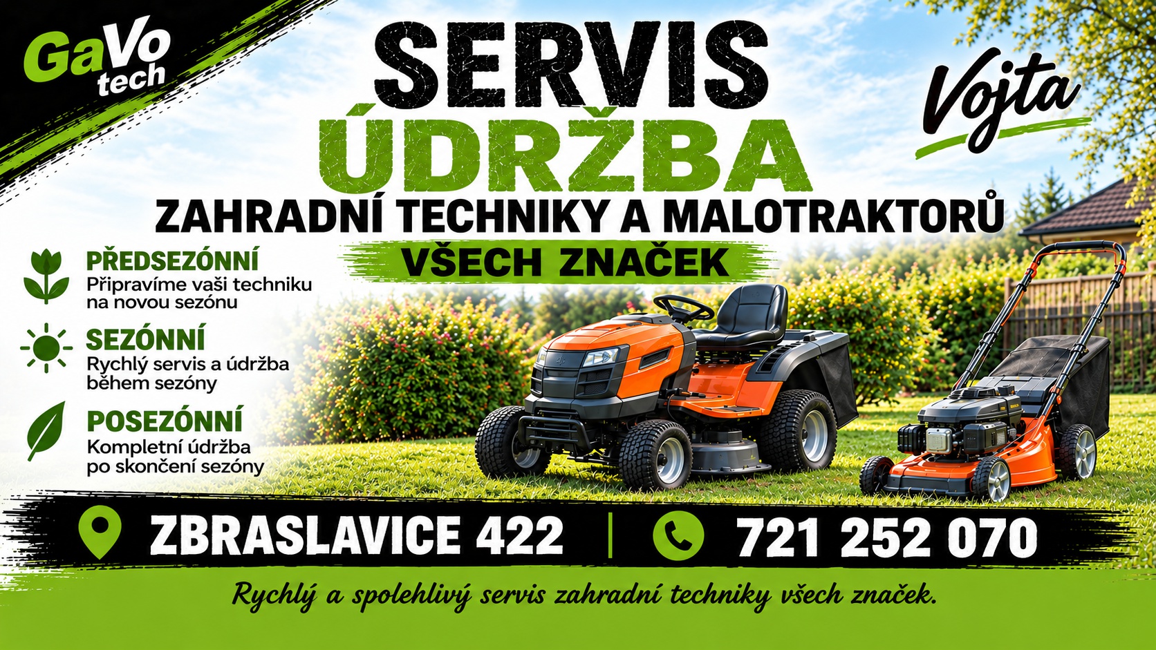Servis zahradní techniky,malotraktorů a menší stavební techniky Martin Vojta foto 1
