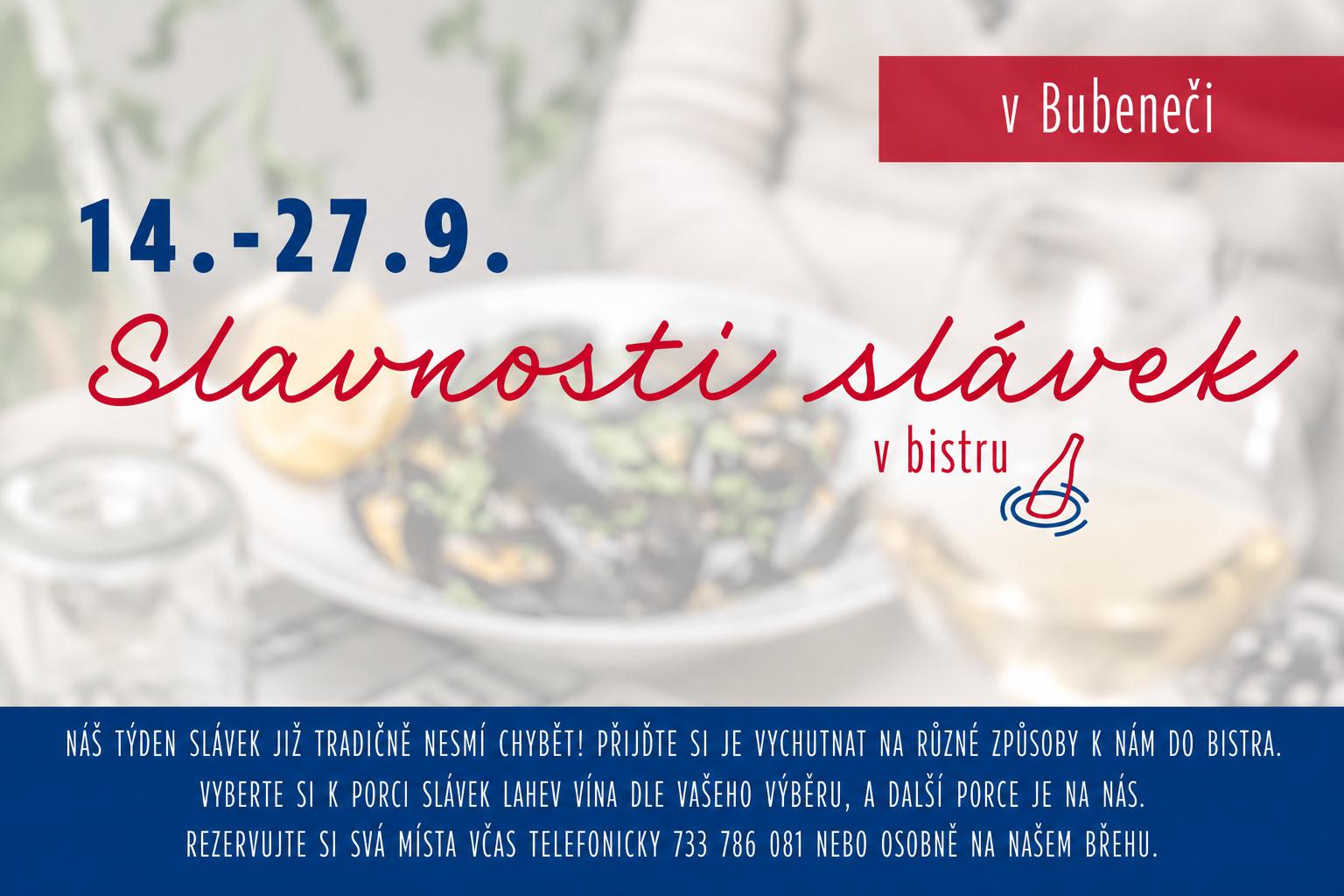 Slavnosti slávek v Bubenči 16.-27.9.