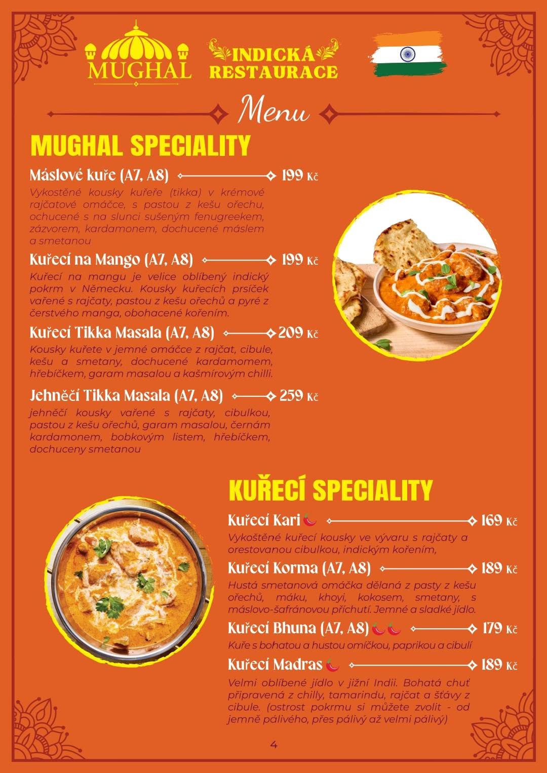 Mughal indická Restaurace