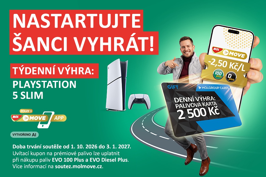 Vyhrajte nový PlayStation 5 Slim s MOL Move