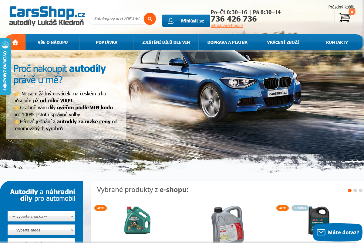Autodíly CarsShop.cz