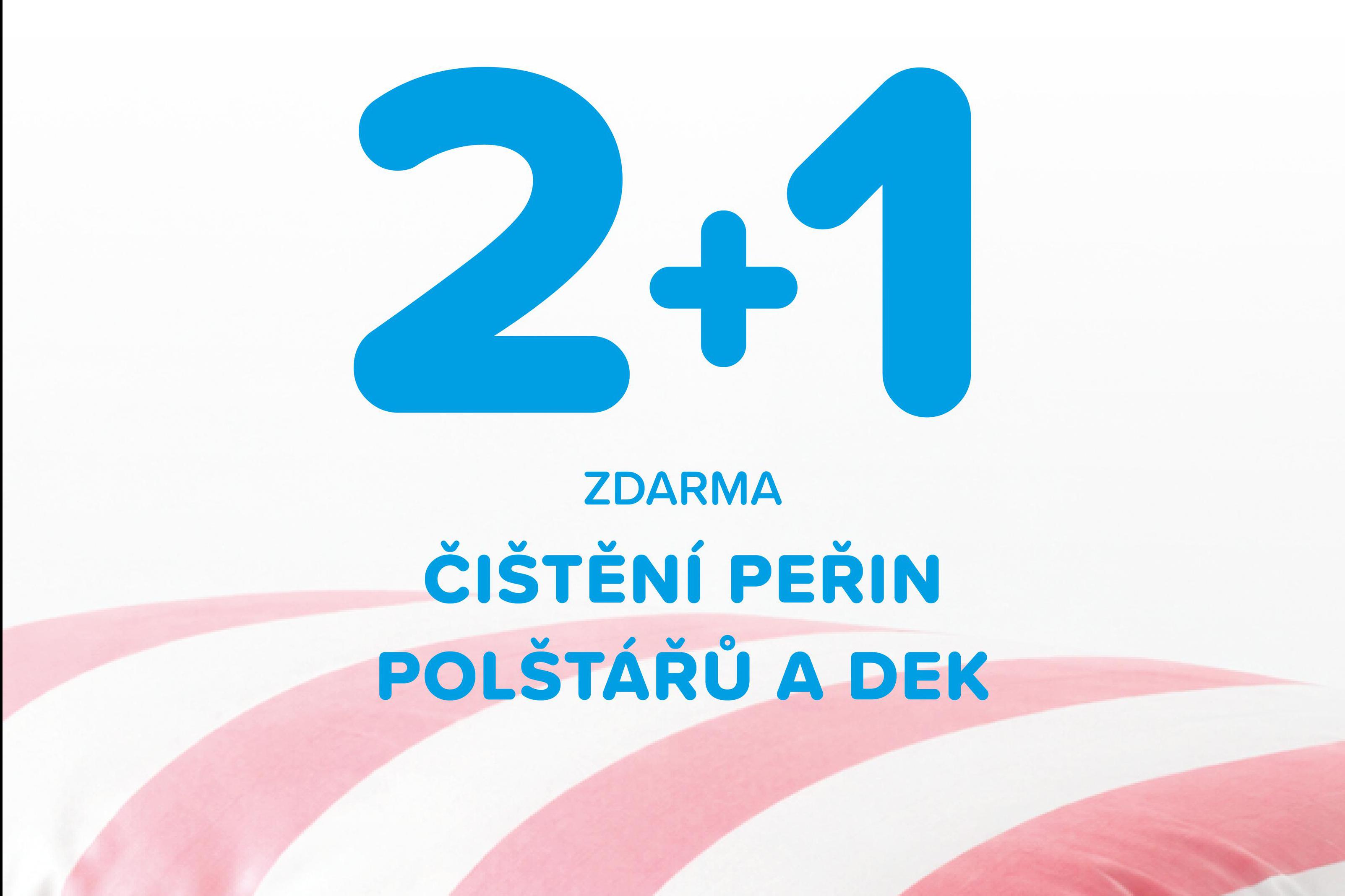 Akce 2+1 ZDARMA na čištění peřin, polštářů a dek