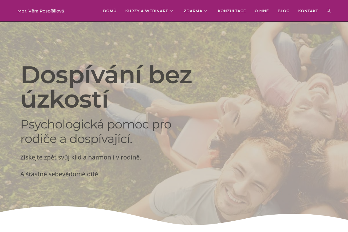 Dospívání bez úzkostí - Věra Pospíšilová