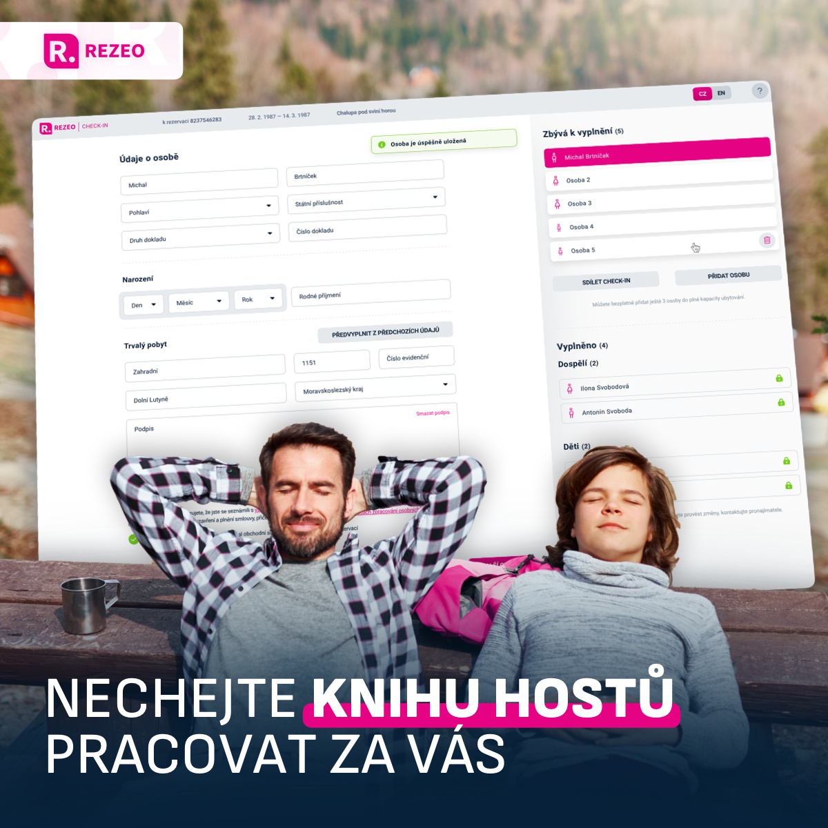 REZEO - Rezervační systém pro malá ubytovací zařízení foto 3