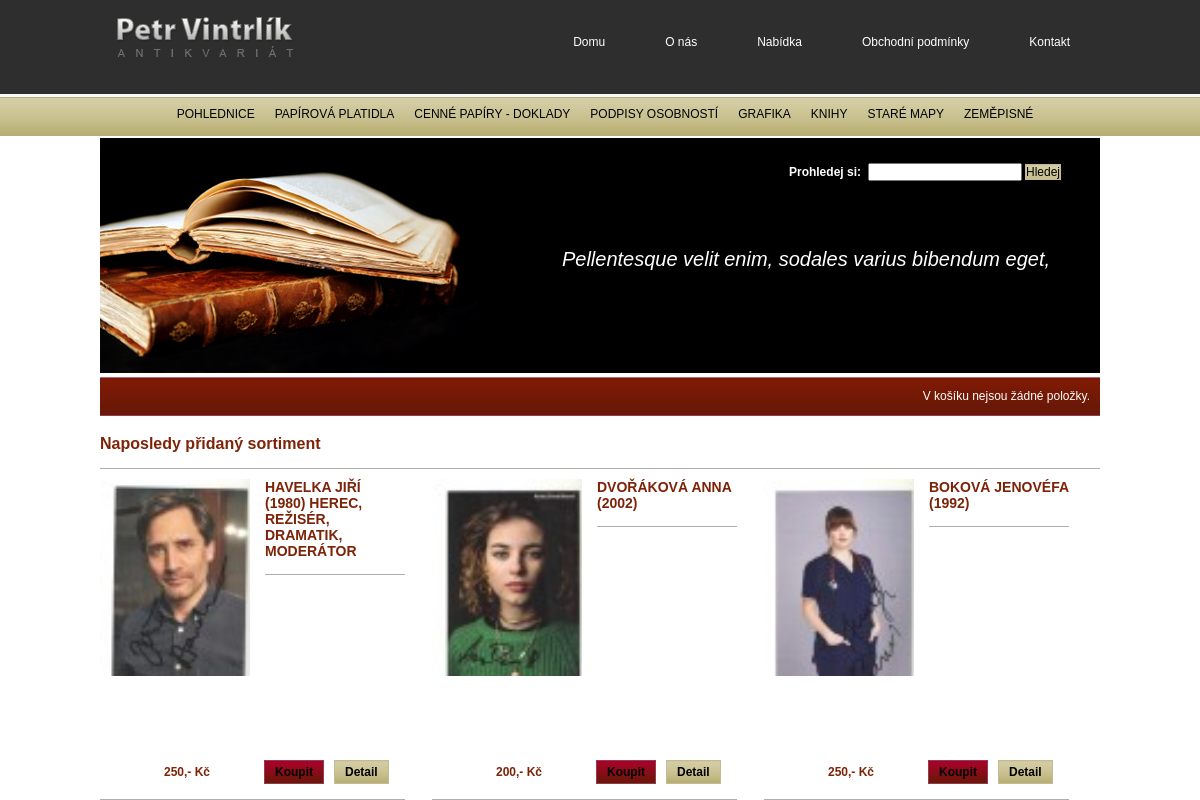 Antikvariát Petr Vintrlík