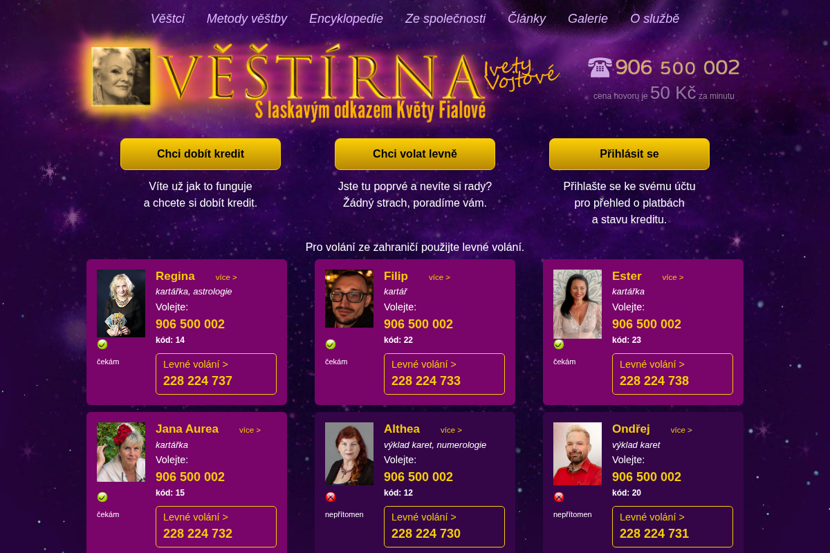 Věštírna Květy Fialové