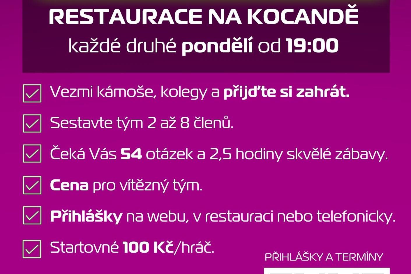 Pivní kvízy v Restauraci Na Kocandě