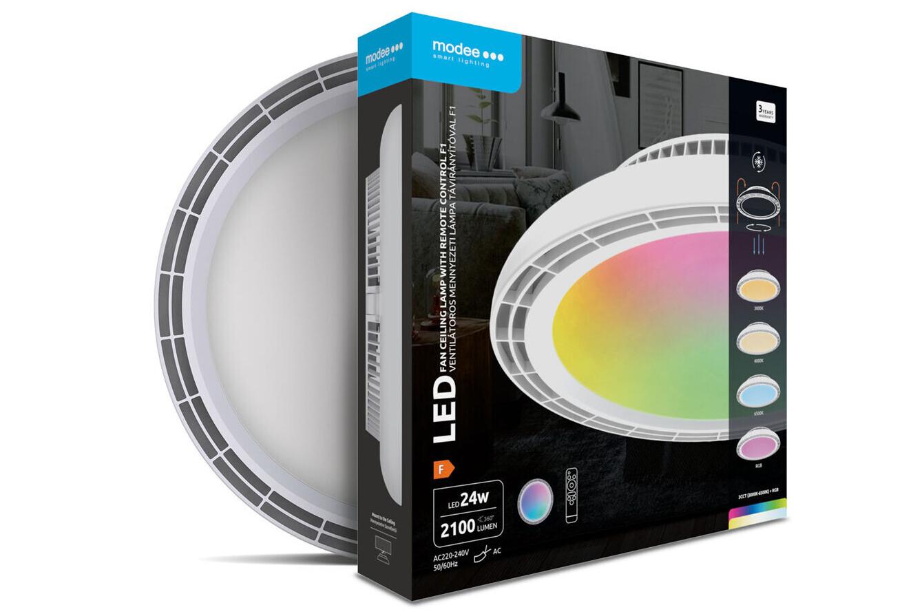 MODEE LED svítidlo 24W 2100lm IP20 s ventilátorem