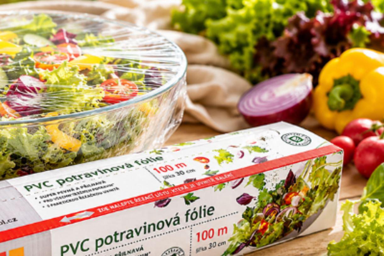 Potravinová fólie PVC s řezačkou ideal pack®