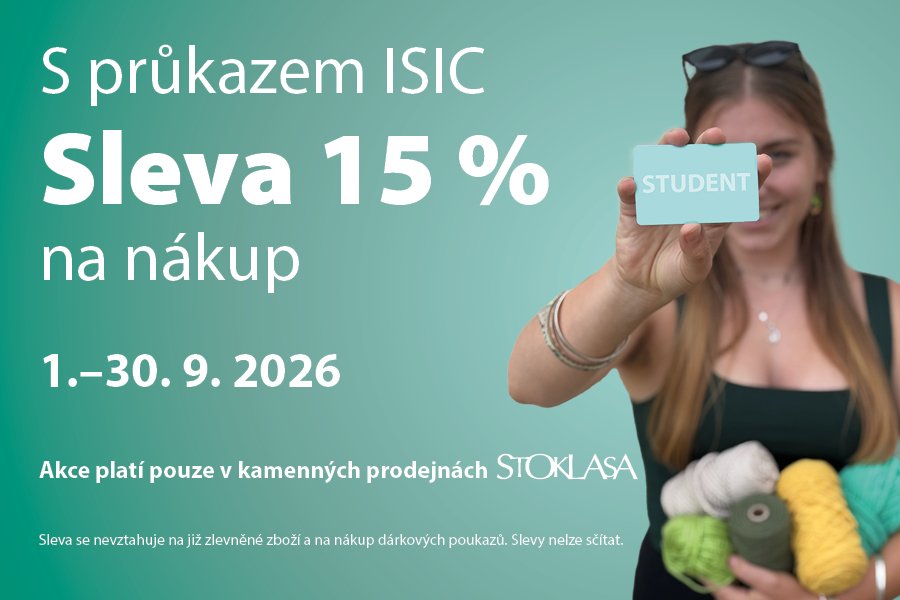 Sleva 15 % pro studenty s ISIC
