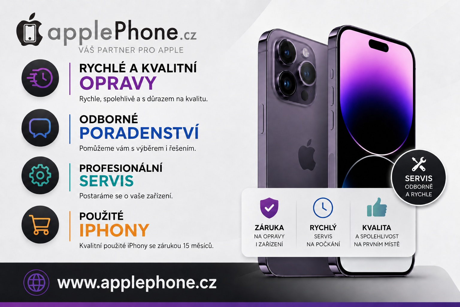 Rychlý servis iPhonu a prověřené použité iPhony