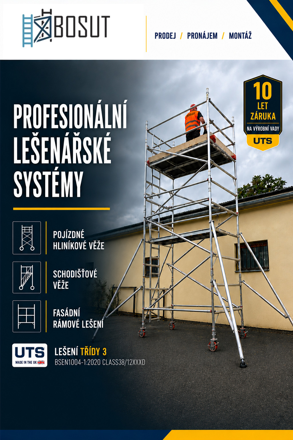 Bosut - pojízdné hliníkové lešení foto 6