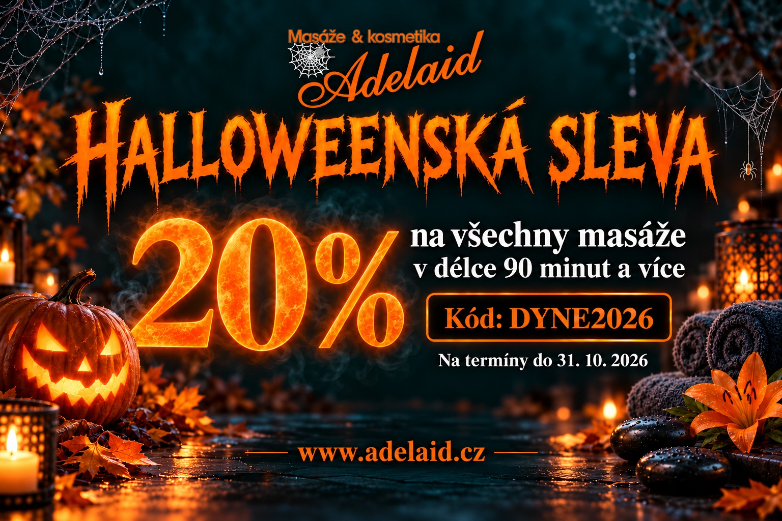 Halloweenská sleva na masáž