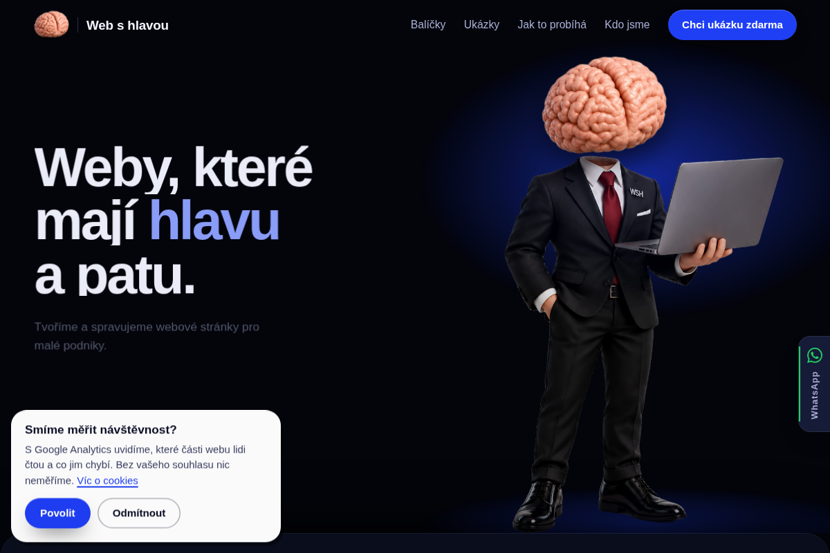 Web s hlavou
