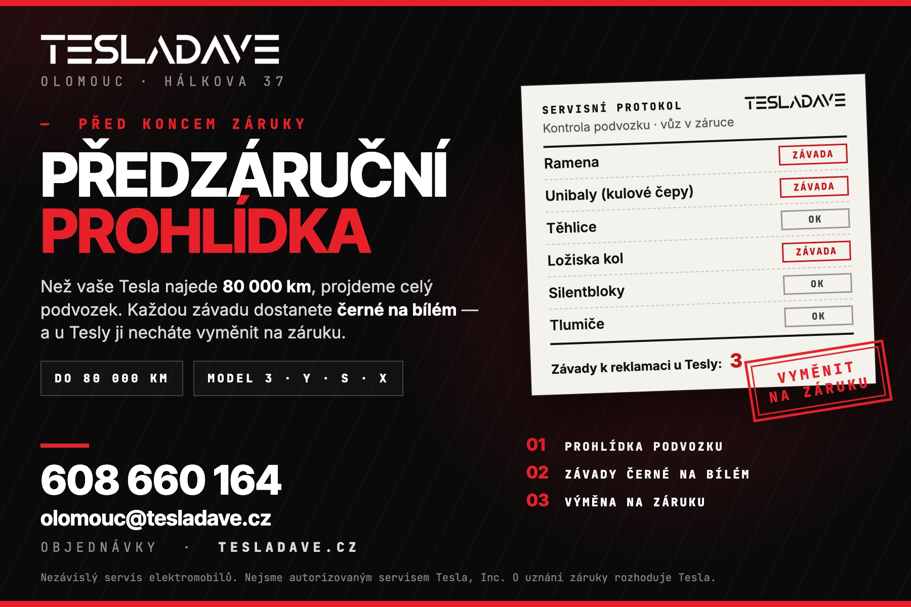 Servisní prohlídka před koncem záruky