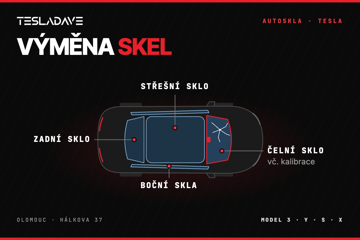 Výměna čelního skla i dalších