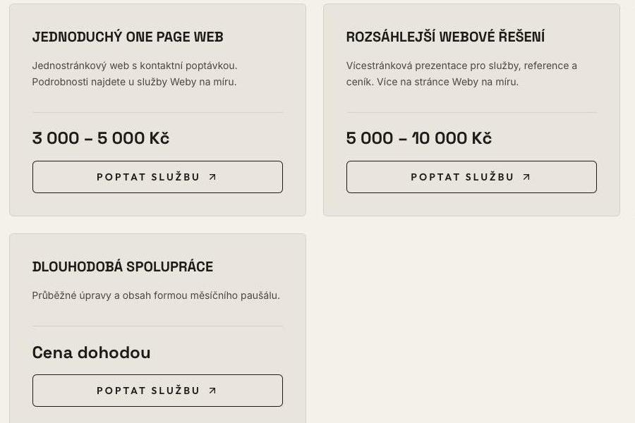 Tvorba webových stránek