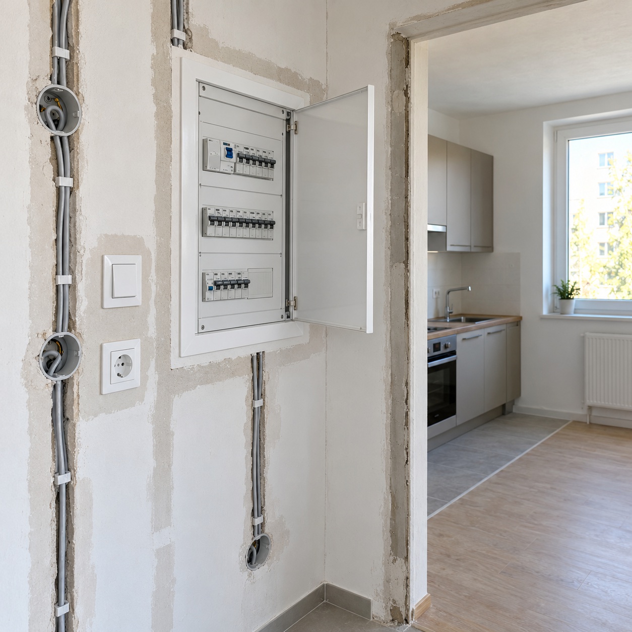 Rekonstrukce elektroinstalace v bytě 1+1
