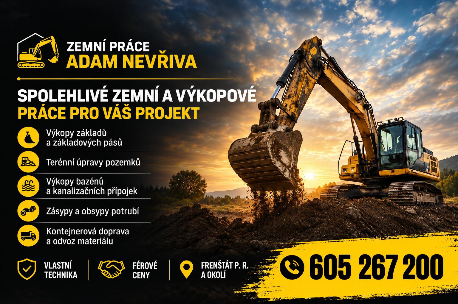 Zemní a výkopové práce A. Nevřiva