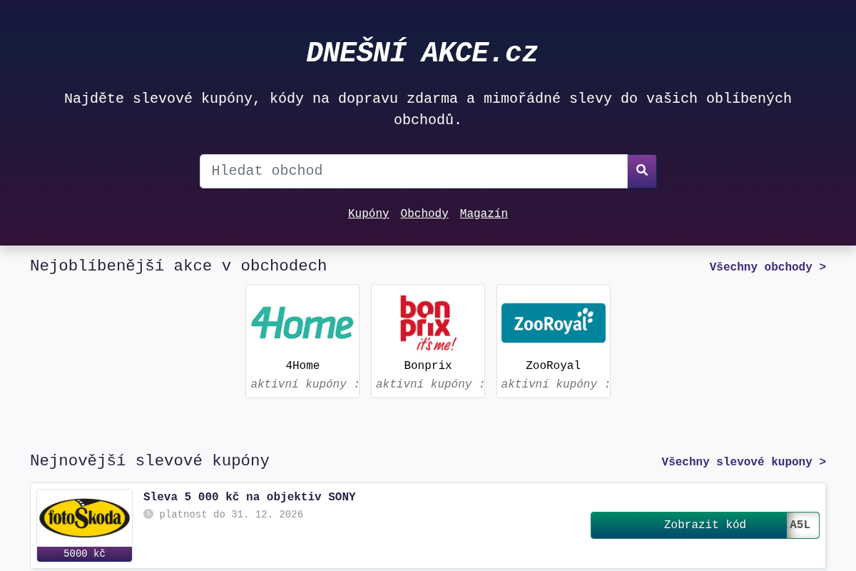 DNEŠNÍ AKCE.CZ