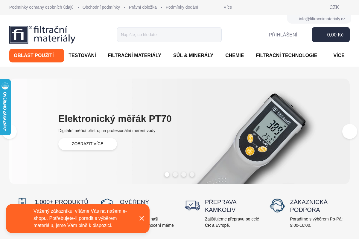 Filtrační materiály